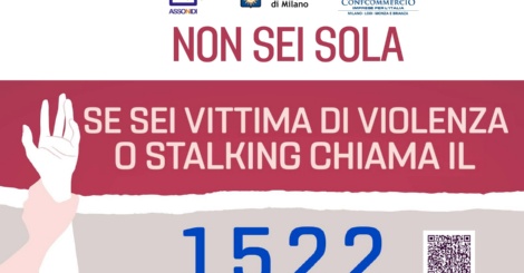 “1522. Non sei sola”: al via la campagna di Assonidi con la Città metropolitana di Milano